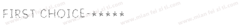 First choice字体转换